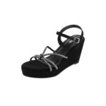 Mochi Women’S Black Elegant Wedge Heel Sandals Uk/3 Eu/36(35-2363)