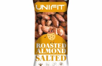 Unifit Roasted & Salted Almonds/Badam | Freshly Roasted, Crispy & Lightly Salted | High Protein Healthy Nut Snack | 40G Convenient On-The-Go Pack | Perfect Healthy Snack For Office, Travel & Anytime Munching
