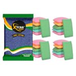 Xtraa Safai Non-Scratch Foam Scrub Pad | 24 Pcs | Kitchen Cleaning & Crookery- Scrub Sponge, Scrub Pad (Regular,Pack Of 24)