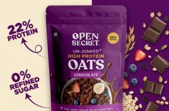 Open Secret High Protein Oats Healthy Breakfast Mix Of Protein & Fibre 0 Refined Sugar Pouch(1 Kg)