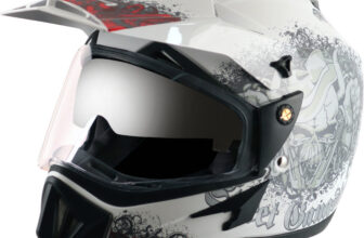Vega Off Road D/V Gangster Motorbike Helmet(White Red)