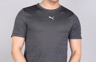 Puma Solid Men Crew Neck Grey T-Shirt