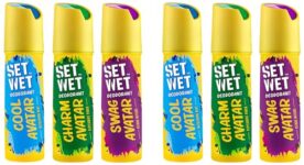 Set Wet Deodorant Spray Perfume Cool, Charm & Swag Avatar For Men, 150Ml (Pack Of 6)