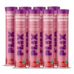 Plix – The Plant Fix Collagen Builder Bubbly Effervescent – 15 Tablets (Pack Of 8, Watermelon) For Hydrated Skin & Anti-Aging | Amino Acid Blend For Collagen Production | Vitamin C & E | 100% Vegan