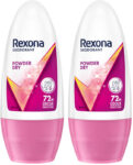 Rexona Powder Dry Underarm Roll On Deodorant Deodorant Roll-On  –  For Women(100 Ml, Pack Of 2)