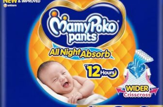 Mamypoko Pants All Night Absorb| Pant Style Baby Diapers New Born/X-Small, 124 Count, Ideal For Upto 5Kgs|1 Diaper= Upto All Night Absorption|Wider Crisscross Sheet|Gentle Coco Care| 12Hr Leakage Protection| Prevents Heaviness (Pack Of 2)