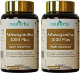 Neuherbs Ashwagandha 1000 Plus – Pure Herbs Extract For General Wellness(2 X 60 Tablets)