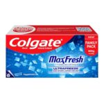 Colgate Maxfresh Toothpaste, Blue Gel Paste With Menthol For Super Fresh Breath, 600G, 150G X 4 (Peppermint Ice, Combo Pack)
