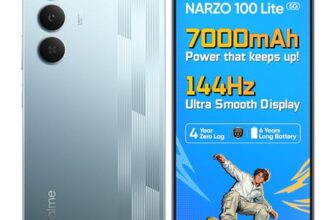 Realme Narzo 100 Lite 5G (Frost Silver,4Gb+128Gb) | 7000Mah Titan Battery | 4 Years, Zero Lag | 144 Hz Ultra Smooth Display | 6 Nm Octa-Core 5G Chipset | Color Pop Design | Vc Cooling