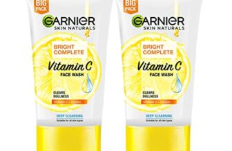 Garnier Skin Naturals Bright Complete Vitamin C Facewash, For Brighter And Glowing Skin – Daily Cleanser Suitable For All Skin Types, 150G (Pack Of 2)