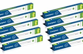 Crompton Laser Ray Neo 1 Feet 5W Led Batten| Energy Efficient Batten For Home | Warm White | Pack Of 10