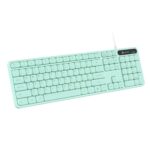 Portronics Ki-Pad 3 Usb Wired Keyboard With Large Keycaps, Noise-Free Typing, Fn Multimedia Hotkeys, Full-Size Layout With Num Pad, Ergonomic Design, 1.5M Usb Cable, For Laptop, Pc, Mac (Green)