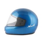 Sage Square Audi Full Face Clear Visor Helmet | Isi Certified | High Standard Safety | Extra Comfort & Stylish (Medium, Blue Glossy)