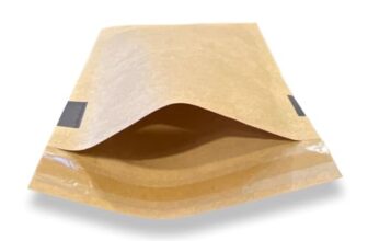 Securement® Plain Paper Courier Bags/Ecofriendly Packaging/Recyclable Paper Bags/Paper Packing Bag/Paper Pouch/Water Resistent (80 Gsm) With Permanent Self Adhesive Seal Tape (Pb1-6.5X8, 1000)