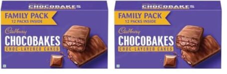 Cadbury Chocobakes Choclayered Cakes, 228 G (Pack Of 2)