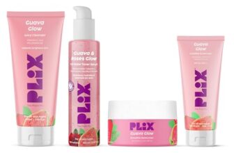 The Plant Fix Plix Guava & Roses Regime For Bright Skin & Balanced Skin Ph|Hydrating Cleanser|2-In-1 Toner Serum|Smoothie Moisturizer|Invisible Sunscreen Gel With Spf 50+ Pa +++|For Unisex|Pack Of 4