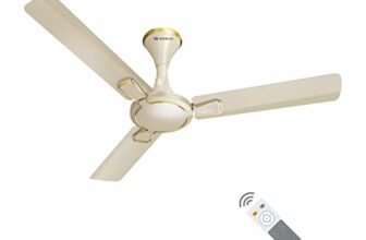 Havells 1200Mm Milor Bldc Motor Ceiling Fan|5 Stars With Rf Remote, 100% Copper, High Air Delivery|Upto 57% Energy Saving, Eco Active Technology, Flexible Timer Setting|(Pack Of 1, Gold)