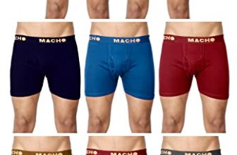 Macho Cotton Assorted Plain Long Men’S Trunk – Pack Of 8 Plt, Size – 90 Cm