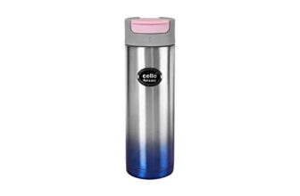 Cello Nexon Insulated Flask | Hot And Cold Stainless Steel Water Bottle | Leak Proof & Break-Proof Water Bottle | Double Walled Carry Flask For Travel, Home, Office, School | 550Ml, Blue