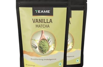 Te-A-Me Vanilla + Matcha Green Tea Powder – 100G (66 Servings) | 50G – Pack Of 2 | Make Delicious Vanilla Latte Flavoured | 100% Natural | Ceremonial Grade
