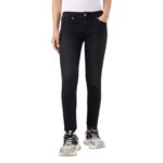 Women Black Mid Rise Skinny Fit Powerflex Jeans