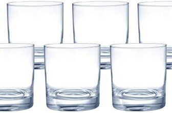 Amazon Brand – Solimo Elitus Whisky Glass Set, 300Ml, Set Of 6, Transparent