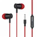 Kratos E02 Red Wired Earphones With 3.5Mm Jack In-Line Mic Control For Clear Calling & Music, Multi-Functional Controller,Sweat Resistant,Comfort Fit Wired Ear Phones,Compatibility With All Mobiles