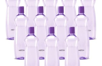 Milton Pacific 1000 Pet Water Bottles, 1 Litre Each, Set Of 12, Purple | Bpa Free | Leak Proof | Office| Gym | Home | Kitchen | Travel | Hiking | Treking | Reusable