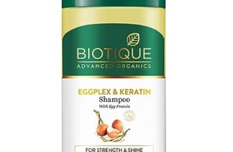 Biotique Eggplex & Keratin Shampoo For Thicker & Shinier Hair – Prevents Breakage, Gentle Cleanse | Protein Shampoo| For Men & Women – 25Ml