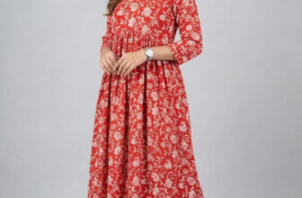 Pk Lifestyle Women Fit And Flare Red Midi/Calf Length Dress