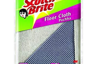 Scotch-Brite Cotton 2 Piece Floor Cleaning Cloth And 1 Piece Single Sided Toilet Brush (Multicolour)