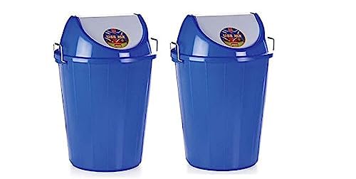 Cello Plastic Garbage Swing-Lid Dustbin 48 Ltr, (Green & Green) Combo