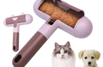 Petbabas Pet Hair Remover Roller | Remover And Reusable Lint Roller | Portable Dog And Cat Hair Remover | Multi Surface – Couch, Furniture, Carpet, Clothing | Easy To Use Fur Removal Tool (Brown)