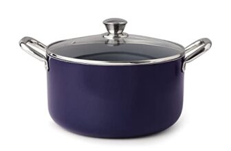 Fackelmann Ceramic Nonstick Biryani Pot, Handi, Casserole W Glass Lid 30Cm | German Technology | Non-Toxic| Pfoa, Bpa & Nickel-Free | Induction Base – All Stoves | Even Heating | Pulao, Biryani