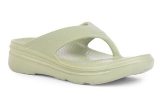 Wavvy Lightweight Eva Non-Slip Shower Slippers, Thick Sole Comfort Slides For Women, Soft Bathroom Beach Home Slippers (Pista, 4Uk)