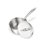 Fackelmann 1.5 Liter Sauce Pan, Tea Pan, Triply | German Quality | Energy-Efficient | Non-Toxic | Versatile Sauce Pan With Lid | Hassle-Free Maintenance | Premium Durability | Magnitech Induction