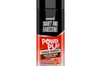Smart And Handsome Power Play Turbo Energy Perfumed Body Spray For Day Long Freshness,150Ml, Dermatologically Tested, Non-Irritant Formula, Zesty Orange & Grounding Base Of Patchouli With Black Pepper