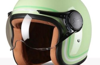 Tvs Missfit Women’S Open Face Helmet | Lightweight Shell | Pastel Colors Designed Exclusively For Women | Extreme Comfort Fit For Girls | Clear Visor | Dot & Isi Certified (Lime) (Xl)