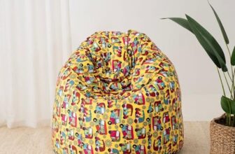 Wakefit Bean Bag Cover Xxl | 3 Months Warranty | Canvas Bean Bag Without Beans | Shaw,Yellow