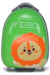 Acepack Kids Trolley 15″ Green Polycarbonate Rolling Suitcase For Kids, Carry-On Hard Sided Travel Trolley