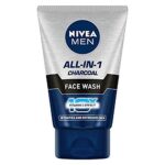 Nivea Men All In 1 Charcoal Face Wash 100 G | With Charcoal, Mulethi & Mint For Complete Detox In Summer | 10 X Vitamin C Effect For Radiant Skin | For Detoxified And Refreshed Skin