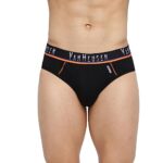 Van Heusen Active Men Briefs – Cotton Spandex – Swift Dry, Mesh Panel, Breathable_40004_Pure Black_Xl