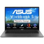 Asus Vivobook S14, Intel Core Ultra 7 255H, Metallic Design Laptop(Intel Igpu/16Gb Ram/512Gb Ssd/Fhd+/14″/60Hz/Windows 11/M365 Basic (1Year)*/Office Home 2024/Matte Gray/1.4 Kg) S3407Ca-Ly083Ws