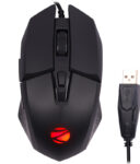 Zebronics Shark Wired Ambidextrous Optical  Gaming Mouse Premium Gaming Mouse, 6400 Dpi, 6 Buttons, Rgb, High Resolution Sensor(Usb 2.0, Black)