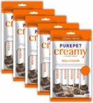 Purepet Creamy Lickable Treat Chicken Cat Treat(375 G, Pack Of 5)