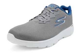 Skechers Mens Go Run 400 Gray/Blue Running Shoe – 10 Uk (11 Us) (54351Id-Gybl)