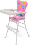 Dandles Baby Highchair With Soft Cushion And Protection Belt And Feeding Mealtime Tray(Pink)