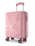 Safari Pentagon Pro 8 Wheels 55Cm Cabin Size Trolley Bag, Hard Case Polypropylene, 360º Wheeling Small Carry-On Luggage, Suitcase For Travel, Trolley Bags For Travel, Rose Gold