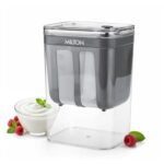 Milton 2 In 1 Greek Yogurt & Hung Curd Maker With Fine Mesh Strainer & Lid | Whey Separator | Hung Curd Strainer Box | For Homemade Yogurt, Curd, Paneer, Cheese & More | 1100Ml | Grey