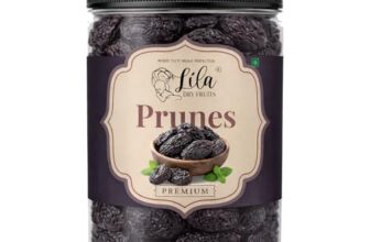 Lila Dry Fruits Premium Prunes 500 Gms Dried Plums | Naturally Sweet Pruune Soft & Juicy Dried Fruit Snack | High Fibre Healthy Snack For Daily Nutrition, Baking & Smoothies Perfect For Gifting